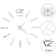 Detailed information about the product 3D Wall Clock Modern Design 100 Cm XXL Silver