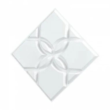 3D Wall Panels 33-Pack 30 x 30 cm PVC 2.97 mÂ² Coverage Floral Matte White