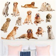 Detailed information about the product 3D Wall Stickers Dogs PVC Self Adhesive Removable DIY Decoration Golden Retriever