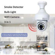 Detailed information about the product 3In1 Hd Wifi Smoke Alarm Detector Monitoring Camera Bulb Lighting 360 Degree Viewing Angle 2 Way Voice Night Vision Humanoid Tracking