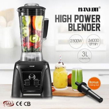 3L Commercial Blender Mixer Juicer Food Processor Soup Smoothie Maker Ice Crusher Meat Grinder High Power Countertop Machine for Kitchen Shop 2300W