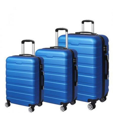 3PC Luggage sets Suitcase Blue