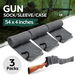 3pcs Gun Shotgun Socks Rifle Cases Pistol Sleeves 137x10cm Handgun Airsoft Storage Protector Silicone Treated Fabric Knit with Drawing Closure Grey. Available at Crazy Sales for $14.95