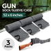 3pcs Gun Socks Shotgun Rifle Cases 132x15cm Airsoft Sleeves Pistol Handgun Storage Protector Silicone Treated Knit Fabric with Drawing Closure Grey. Available at Crazy Sales for $14.95