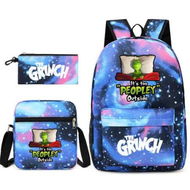 Detailed information about the product 3PCS Kids School Set Backpack Crossbody Bag Pencil Case Perfect Gift Birthdays Holidays Back to School Essentials Christmas Grinch