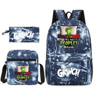 Detailed information about the product 3PCS Kids School Set Backpack Crossbody Bag Pencil Case Perfect Gift Birthdays Holidays Back to School Essentials Christmas Grinch