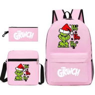 Detailed information about the product 3PCS Kids School Set Backpack Crossbody Bag Pencil Case Perfect Gift Birthdays Holidays Back to School Essentials Christmas Grinch