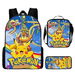 3PCS Pokemon Pikachu Backpack Kids Shoulder Bag ShowBag Pencil Case for Teenager Kid Student. Available at Crazy Sales for $34.99