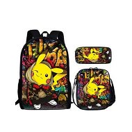 Detailed information about the product 3pcs-s2 Pokemon Cartoon Backpack Set Travel Backpack 40cm Multi-Function Daypack Large Capacity Shoulder Bag for Daily Life Christmas Birthday Gifts