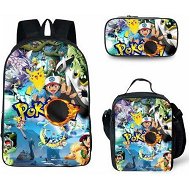 Detailed information about the product 3pcs-s4 Pokemon Cartoon Backpack Set Travel Backpack 40cm Multi-Function Daypack Large Capacity Shoulder Bag for Daily Life Christmas Birthday Gifts