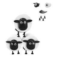 Detailed information about the product 3Pcs Sheep Toilet Paper Roll Holder, Tissue Paper Storage Stand, 3D Printed Black Sheep Loo Roll Holder, Wall Mount Tissue Basket
