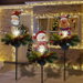 3Pcs Solar Christmas Stakes Xmas Lights Metal Garden Santa Claus Snowman Gingerbread Man Pathway Lights Decorations for Holiday Walkway Yard. Available at Crazy Sales for $34.95