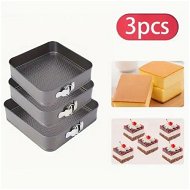 Detailed information about the product 3pcs Square Cake Pan,Non-Stick Loose Bottom Baking Cake Mold,Removable Bottom Baking Pan,Oven Accessories,Baking Tools,Kitchen Accessories