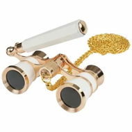 Detailed information about the product 3X25 Opera Glasses Theater Binoculars Compact with Adjustable Handle & Chain,Portable Vintage Theater Glasses Mini Binoculars (White)