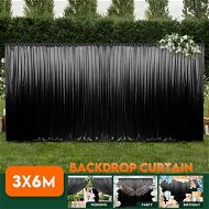 Detailed information about the product 3x6m Black Backdrop Curtain Silk Drape Background Photo Party Wedding Birthday Stage Booth Venue Xmas Decoration