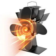 Detailed information about the product 4 Blade Wood Stove Fan,Heat Powered Fireplace Fan For Heater,For Outdoor And Indoor Home, Black