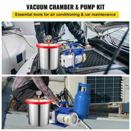 Detailed information about the product 4 CFM 1/3 HP Air Conditioner Vacuum Pump With 3 Gallon Vacuum Chamber