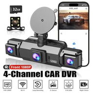 Detailed information about the product 4 Channel Dash Cam 360 Degree View,FHD Front and Rear Inside,Left Right Dash Camera for Cars,8 IR Lamps Night Vision,G-Sensor Parking Mode Loop Recording