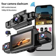 Detailed information about the product 4 Channel Dash Cam Video Recorder for Cars,360 Panorama IR Night Vision Car DVR with WiFi Connection,G-Sensor,Collision Detection