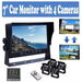 4-Channel Split 7' Screen Monitor w/4 Reversing Camera Kit for Truck Trailer Bus. Available at Crazy Sales for $179.95