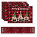 4 Christmas Placemats And 1 Table Runner,Washable Wipeable Polyester Table Runner Placemat,For Kitchen Dining Table Christmas Party Decor. Available at Crazy Sales for $14.99