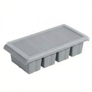 Detailed information about the product 4 Cups Silicone Ice Cube Tray 1 Cup/250 mL Silicone Freezer Tray with Lids,Perfect for Storing Soup,Broth,Sauces,Batch Cooking Color Grey