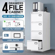 Detailed information about the product 4 Drawer File Cabinet Steel Office Storage Metal White Chest Cupboard Vertical Filing Organiser Locking Unit Furniture for Letter Legal A4 F4 Document