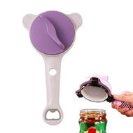 Detailed information about the product 4 in 1 Multi-Purpose Jar Opener, Adjustable Three Claw Bottle Opener with Non Slip Teeth, Multi Size Lid Tool for Jars Cans Wine Bottles Purple