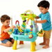 4-in-1 Sand Water Table, Kids Play Table with Electric Pump & Faucet, Play Kitchen Sink with Food Accessories Fishing Toy for Indoor Outdoor Ages 3+, Blue. Available at Crazy Sales for $36.99