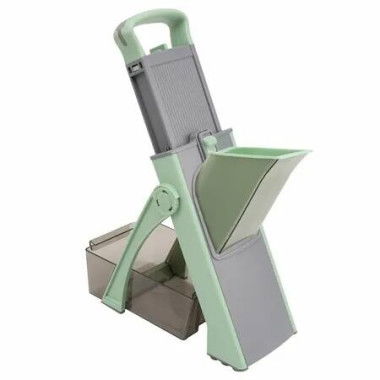 4-in-1 Vegetable Cutter,Stainless Steel Food Chopper Potato Cutter for Kitchen,Adjustable Vegetable Cutter(Green)