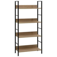 Detailed information about the product 4-Layer Bookshelf Oak 60x27.6x124.5 Cm Engineered Wood