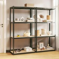 Detailed information about the product 4-Layer Shelves 2 pcs Anthracite Steel and Engineered Wood