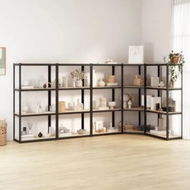 Detailed information about the product 4-Layer Shelves 5 pcs Anthracite Steel&Engineered Wood