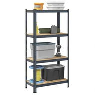 Detailed information about the product 4-Layer Storage Shelf Anthracite Steel&Engineered Wood