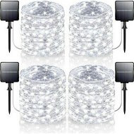 Detailed information about the product 4-Pack 160ft 400 LED Solar String Lights Outdoor Waterproof Solar Fairy Lights With 8 Lighting Modes Solar Outdoor Lights For Tree Christmas Wedding Party Decorations Garden Patio (Daylight White)