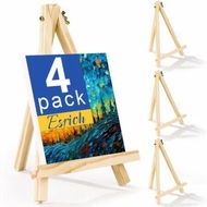 Detailed information about the product 4 Pack 24cm Wood Easels Tripod Painting Easels for Art Crafts,Portable Canvas Holders