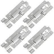 Detailed information about the product 4 Pack Barrel Bolt Latch,Slide Bolt Latch 3 Inches Slide Latch Lock,Thickened Stainless Steel Sliding Lock for Door,Brushed Finish Sliding Bolt Lock,Sliding Bolt Latch with 12PCS Screws