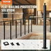 4-Pack Cable Railing Post 42' x 2' x 2' Steel Horizontal Hole Deck Railing Post 12 Pre-Drilled Holes SUS304 Stainless Steel Cable Rail Post Black. Available at Crazy Sales for $329.95