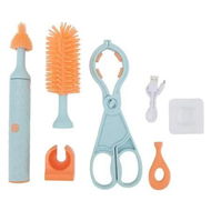 Detailed information about the product 4 Pack Electric Silicone Bottle Brushes,Double Brush Head,Silicone Material IP65 Waterproof,Ergonomic Bottle Cleaning Brush Color Blue