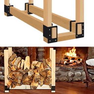 Detailed information about the product 4-Pack Firewood Storage Racks,Steel Firewood Holder For Indoor And Outdoor Use,Fireplace Wood Storage Rack