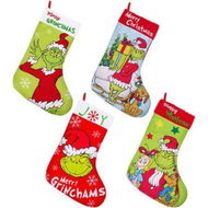 Detailed information about the product 4 Pack Grinchs Christmas Stocking,18 Inch Large Grinchs Stockings Christmas Whoville Decorations for Family Holiday Party Decor