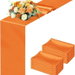 4 Pack Orange Satin Table Runner 12 x 108 Inch, Smooth Silky Table Runners for Wedding, Thanksgiving, Halloween Party Table Decor. Available at Crazy Sales for $16.99