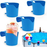 Detailed information about the product 4 Pack Poolside Cup Holder for Above Ground Swimming Pool,No Spill Drink Holder Fits 2 Inch or Less Round Top Bar