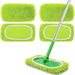 4 Pack Reusable Mop Replacement Pads Compatible with Swiffer Sweeper Microfiber Chenille Washable Mop Pads Dry Wet Sweeping Mopping Cloths(Green). Available at Crazy Sales for $9.99