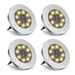 4 Pack Solar Ground Lights, 8 LED Warm White Waterproof Outdoor Landscape Lights for Yard Walkway Patio Lawn Driveway Decor. Available at Crazy Sales for $19.99