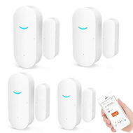 Detailed information about the product 4 Pack WiFi Door and Window Sensors, Tuya Smart Alarm with Notification APP Control Home Security Alarm System