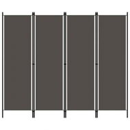 Detailed information about the product 4-Panel Room Divider Anthracite 200x180 Cm