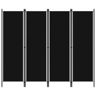 Detailed information about the product 4-Panel Room Divider Black 200x180 Cm