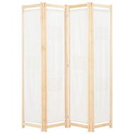 Detailed information about the product 4-Panel Room Divider Cream 160x170x4 Cm Fabric