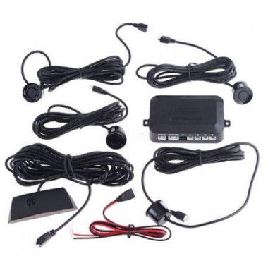 4 Parking Sensors LED Car Backup Reverse Radar Kit